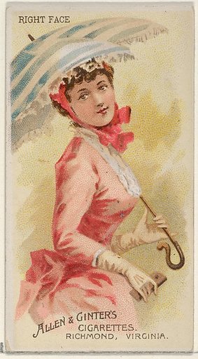 Right Face, from the Parasol Drills series (N18) for Allen & Ginter Cigarettes Brands