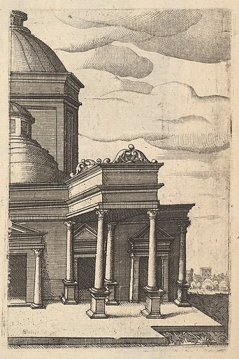 Partial view of a Building [Templum Veneris], from "Ruinarum variarum fabricarum delineationes pictoribus caeterisque id genus artificibus multum utiles"