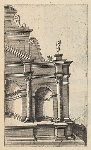 Partial View of a Monument [Mercurii Templum], from "Ruinarum variarum fabricarum delineationes pictoribus caeterisque id genus artificibus multum utiles"
