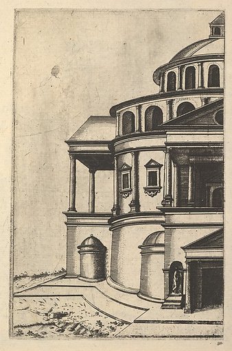 Partial View of a Building [Templum Isaiae Prophetae], from "Ruinarum variarum fabricarum delineationes pictoribus caeterisque id genus artificibus multum utiles"