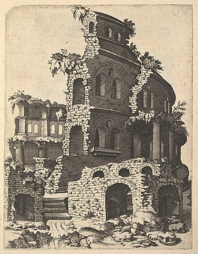 Ruins of a Basilica (?), from "Ruinarum variarum fabricarum delineationes pictoribus caeterisque id genus artificibus multum utiles"