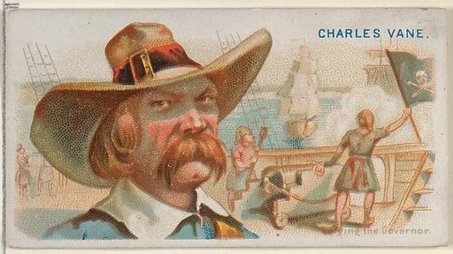 Charles Vane, Defying the Governor, from the Pirates of the Spanish Main series (N19) for Allen & Ginter Cigarettes