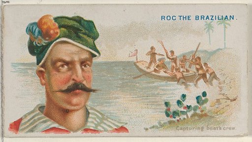 Roc the Brazilian, Capturing Boat's Crew, from the Pirates of the Spanish Main series (N19) for Allen & Ginter Cigarettes