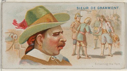Sieur de Grammont, Entering the Fort, from the Pirates of the Spanish Main series (N19) for Allen & Ginter Cigarettes