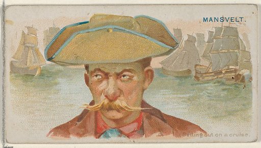 Edward Mansvelt, Setting Out on a Cruise, from the Pirates of the Spanish Main series (N19) for Allen & Ginter Cigarettes
