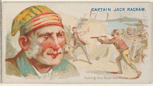 Captain Jack Rackham, Taking the Spanish Prize, from the Pirates of the Spanish Main series (N19) for Allen & Ginter Cigarettes