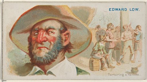 Edward Low, Torturing a Yankee, from the Pirates of the Spanish Main series (N19) for Allen & Ginter Cigarettes