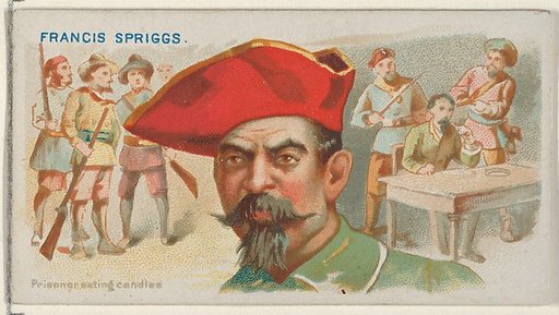 Francis Spriggs, Prisoner Eating Candles, from the Pirates of the Spanish Main series (N19) for Allen & Ginter Cigarettes