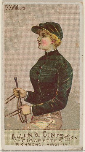 D.D. Withers, from the Racing Colors of the World series (N22a) for Allen & Ginter Cigarettes