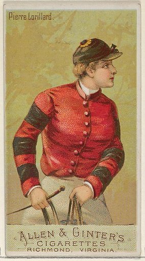 Pierre Lorillard, from the Racing Colors of the World series (N22a) for Allen & Ginter Cigarettes