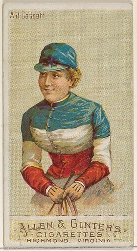 A.J. Cassatt, from the Racing Colors of the World series (N22a) for Allen & Ginter Cigarettes