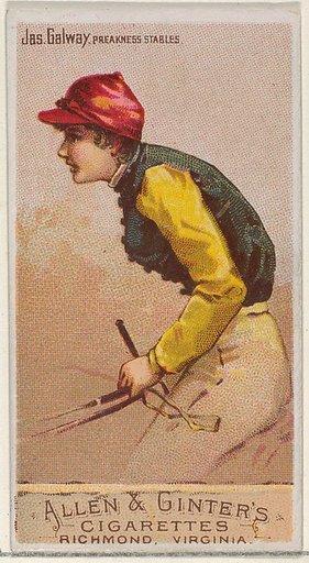 James Galway, Preakness Stables, from the Racing Colors of the World series (N22a) for Allen & Ginter Cigarettes
