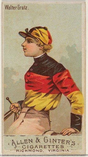 Walter Gratz, from the Racing Colors of the World series (N22a) for Allen & Ginter Cigarettes