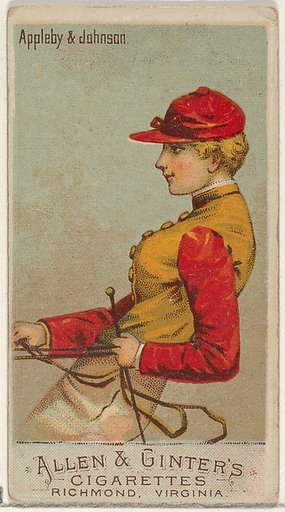 Appleby & Johnson, from the Racing Colors of the World series (N22a) for Allen & Ginter Cigarettes
