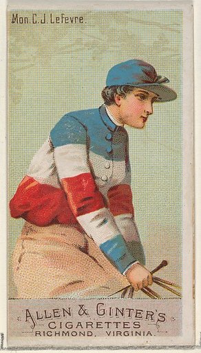 Mon. C.J. Lefevre, from the Racing Colors of the World series (N22a) for Allen & Ginter Cigarettes