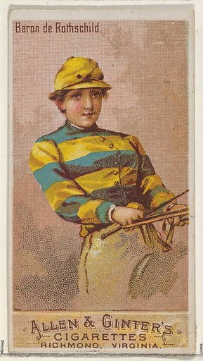 Baron de Rothschild, from the Racing Colors of the World series (N22a) for Allen & Ginter Cigarettes