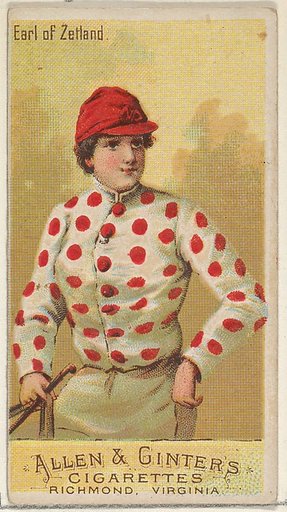 Earl of Zetland, from the Racing Colors of the World series (N22a) for Allen & Ginter Cigarettes