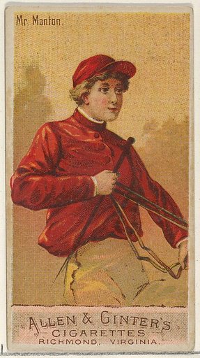 Mr. Manton, from the Racing Colors of the World series (N22a) for Allen & Ginter Cigarettes