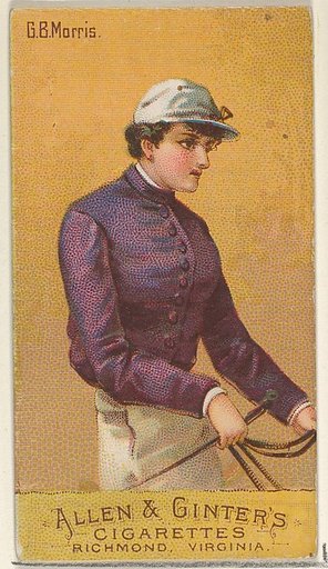 G.B. Morris, from the Racing Colors of the World series (N22b) for Allen & Ginter Cigarettes