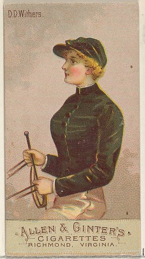 D.D. Withers, from the Racing Colors of the World series (N22b) for Allen & Ginter Cigarettes
