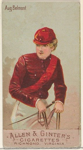 August Belmont, from the Racing Colors of the World series (N22b) for Allen & Ginter Cigarettes