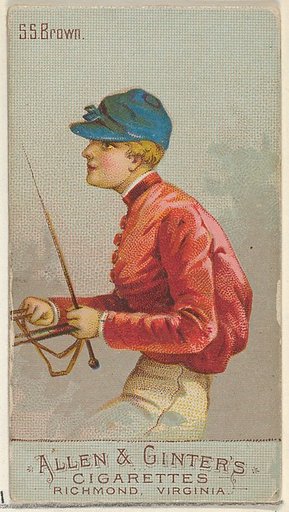 S.S. Brown, from the Racing Colors of the World series (N22b) for Allen & Ginter Cigarettes