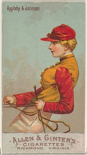 Appleby & Johnson, from the Racing Colors of the World series (N22b) for Allen & Ginter Cigarettes