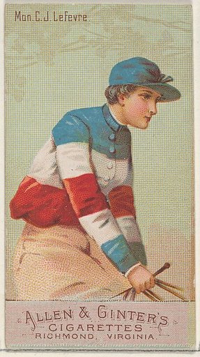 Mon. C.J. Lefevre, from the Racing Colors of the World series (N22b) for Allen & Ginter Cigarettes