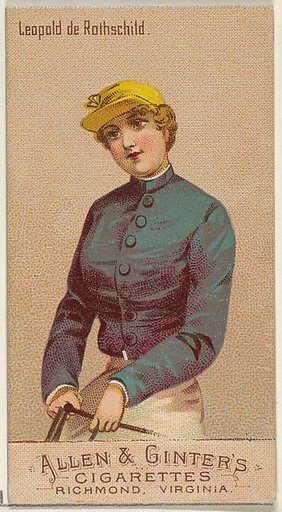Leopold de Rothschild, from the Racing Colors of the World series (N22b) for Allen & Ginter Cigarettes