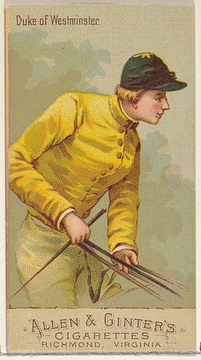 Duke of Westminster, from the Racing Colors of the World series (N22b) for Allen & Ginter Cigarettes