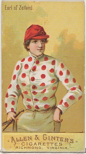 Earl of Zetland, from the Racing Colors of the World series (N22b) for Allen & Ginter Cigarettes