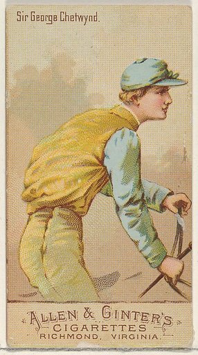 Sir George Chetwynd, from the Racing Colors of the World series (N22b) for Allen & Ginter Cigarettes