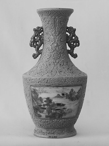 Wall vase with landscape