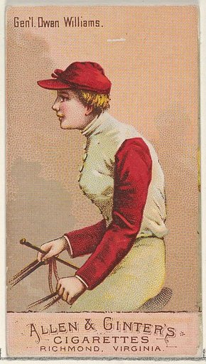 General Owen Williams, from the Racing Colors of the World series (N22b) for Allen & Ginter Cigarettes