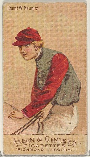 Count W. Kaunitz, from the Racing Colors of the World series (N22b) for Allen & Ginter Cigarettes