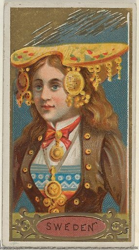 Sweden, from the Types of All Nations series (N24) for Allen & Ginter Cigarettes