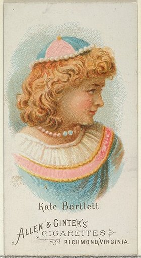 Kate Bartlett, from World's Beauties, Series 1 (N26) for Allen & Ginter Cigarettes