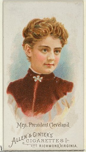 Mrs. President Cleveland, from World's Beauties, Series 1 (N26) for Allen & Ginter Cigarettes
