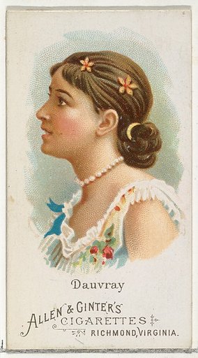 Helen Dauvray, from World's Beauties, Series 1 (N26) for Allen & Ginter Cigarettes