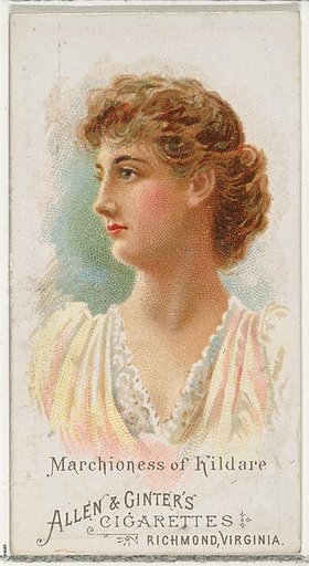 Marchioness of Kildare, from World's Beauties, Series 1 (N26) for Allen & Ginter Cigarettes