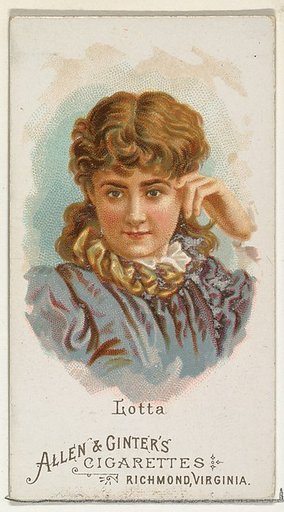 Lotta, from World's Beauties, Series 1 (N26) for Allen & Ginter Cigarettes