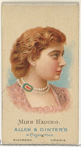 Miss Hading, from World's Beauties, Series 2 (N27) for Allen & Ginter Cigarettes