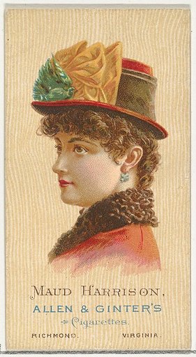 Maud Harrison, from World's Beauties, Series 2 (N27) for Allen & Ginter Cigarettes