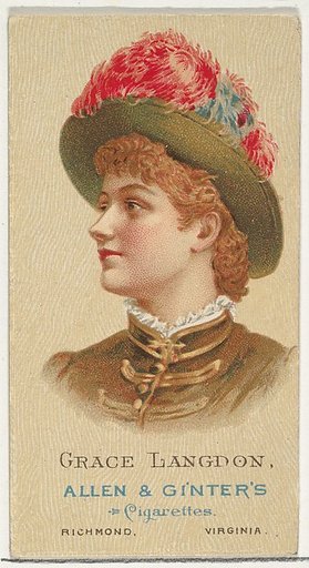 Grace Langdon, from World's Beauties, Series 2 (N27) for Allen & Ginter Cigarettes