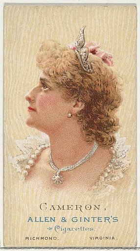 Cameron, from World's Beauties, Series 2 (N27) for Allen & Ginter Cigarettes