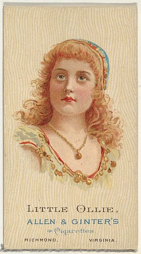 Little Ollie, from World's Beauties, Series 2 (N27) for Allen & Ginter Cigarettes