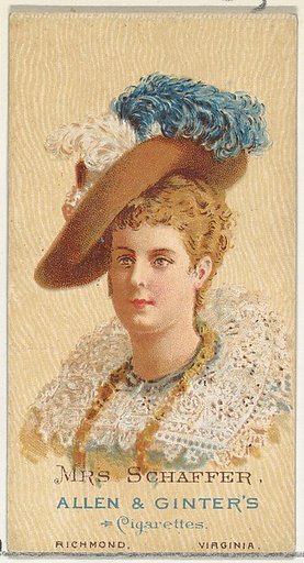 Mrs. Schaffer, from World's Beauties, Series 2 (N27) for Allen & Ginter Cigarettes