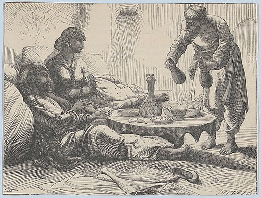 Sheich Ibrahim and His Visitors, from "Illustrated  Arabian Nights' Entertainments"