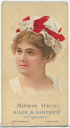 Minnie Hauk, from World's Beauties, Series 2 (N27) for Allen & Ginter Cigarettes