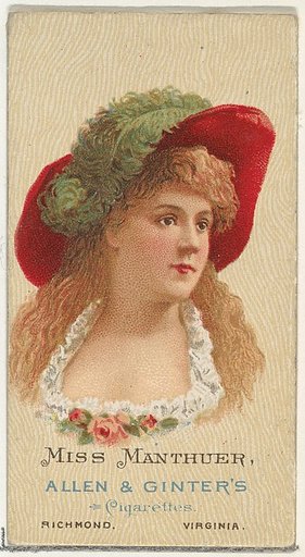 Miss Manthuer, from World's Beauties, Series 2 (N27) for Allen & Ginter Cigarettes